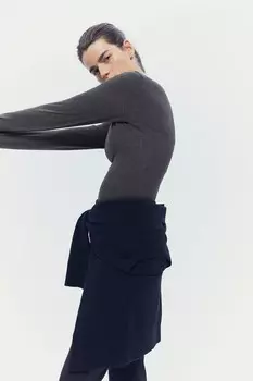 Спортивная рубашка с длинными рукавами из материала drymove H&M, серый