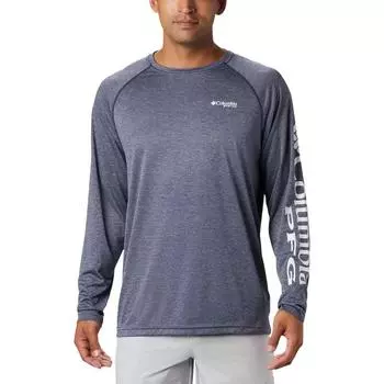 Спортивная рубашка с длинными рукавами Terminal Tackle Heather LS Shirt Мужская - синяя COLUMBIA, цвет blau