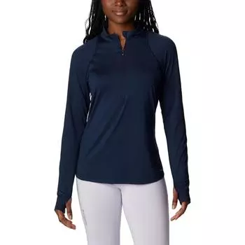 Спортивная рубашка с длинными рукавами W Endless Trail 1/2 Zip Mesh Long Sleeve Women - синяя COLUMBIA, цвет blau