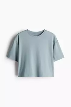 Спортивная рубашка свободного кроя с технологией DryMove H&M, бирюзовый