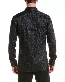 Спортивная рубашка узкого кроя John Varvatos Ross, черный