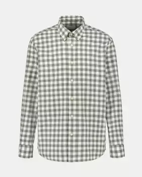 Спортивная рубашка в клетку из фланели с длинными рукавами Emidio Tucci, зеленый