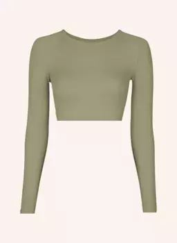 Спортивная рубашка в рубчик с длинными рукавами Snocks, зеленый