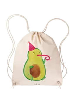 Спортивная сумка Mr & Mrs Panda Sportbeutel Avocado Feier ohne Spruch, кремовый