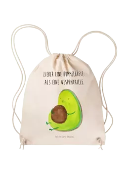 Спортивная сумка Mr & Mrs Panda Sportbeutel Avocado Pfeifen, кремовый
