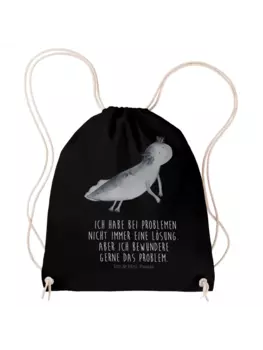 Спортивная сумка Mr & Mrs Panda Sportbeutel Axolotl Schwimmen, черный