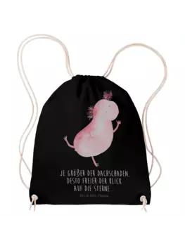 Спортивная сумка Mr & Mrs Panda Sportbeutel Axolotl Tanzen, черный