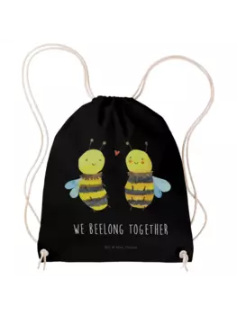 Спортивная сумка Mr & Mrs Panda Sportbeutel Biene Verliebt, черный