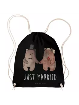 Спортивная сумка Mr & Mrs Panda Sportbeutel Br Heirat, черный