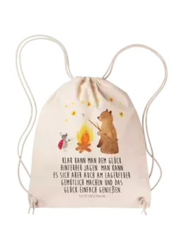 Спортивная сумка Mr & Mrs Panda Sportbeutel Br & Marienkfer Lagerfeuer, кремовый