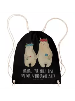 Спортивная сумка Mr & Mrs Panda Sportbeutel Bren, черный