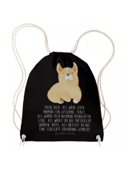 Спортивная сумка Mr & Mrs Panda Sportbeutel Corgie, черный