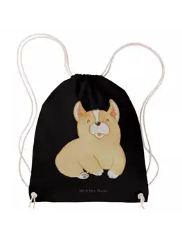 Спортивная сумка Mr & Mrs Panda Sportbeutel Corgie ohne Spruch, черный
