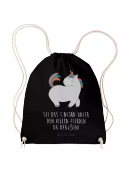 Спортивная сумка Mr & Mrs Panda Sportbeutel Einhorn Stolzieren, черный