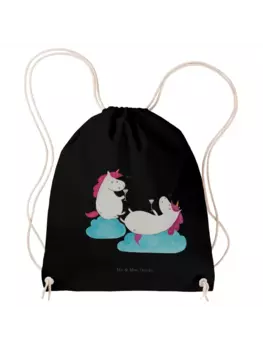 Спортивная сумка Mr & Mrs Panda Sportbeutel Einhorn Sekt ohne Spruch, черный