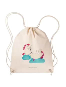 Спортивная сумка Mr & Mrs Panda Sportbeutel Einhorn Sekt ohne Spruch, кремовый