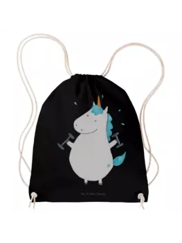 Спортивная сумка Mr & Mrs Panda Sportbeutel Einhorn Fitness ohne Spruch, черный