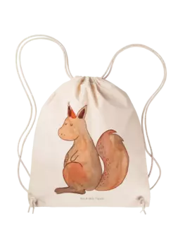 Спортивная сумка Mr & Mrs Panda Sportbeutel Einhorn Glauben ohne Spruch, кремовый
