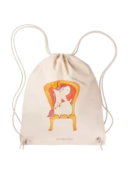 Спортивная сумка Mr & Mrs Panda Sportbeutel Einhorn Knig ohne Spruch, кремовый