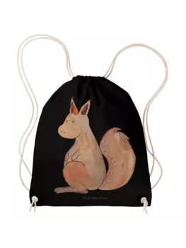 Спортивная сумка Mr & Mrs Panda Sportbeutel Einhorn Glauben ohne Spruch, черный