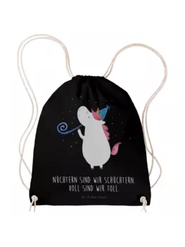 Спортивная сумка Mr & Mrs Panda Sportbeutel Einhorn Party, черный