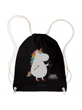 Спортивная сумка Mr & Mrs Panda Sportbeutel Einhorn Sekretrin ohne Spruch, черный