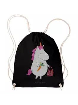 Спортивная сумка Mr & Mrs Panda Sportbeutel Einhorn Vegan ohne Spruch, черный