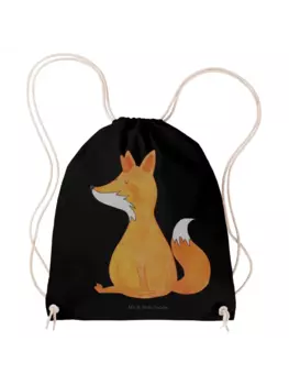 Спортивная сумка Mr & Mrs Panda Sportbeutel Einhorn Fuchs ohne Spruch, черный