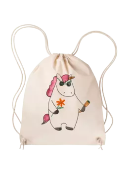 Спортивная сумка Mr & Mrs Panda Sportbeutel Einhorn Woodstock ohne Spruch, кремовый