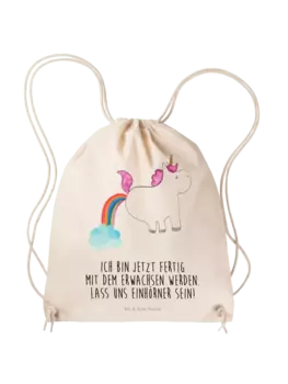 Спортивная сумка Mr & Mrs Panda Sportbeutel Einhorn Pupsen, кремовый