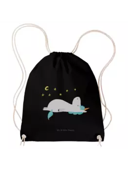 Спортивная сумка Mr & Mrs Panda Sportbeutel Einhorn Sternenhimmel ohne Spruch, черный