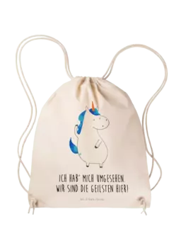 Спортивная сумка Mr & Mrs Panda Sportbeutel Einhorn Mann, кремовый