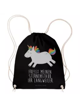 Спортивная сумка Mr & Mrs Panda Sportbeutel Einhorn Happy, черный