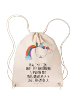 Спортивная сумка Mr & Mrs Panda Sportbeutel Einhorn Pegasus, кремовый