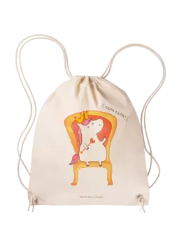Спортивная сумка Mr & Mrs Panda Sportbeutel Einhorn Prinzessin ohne Spruch, кремовый