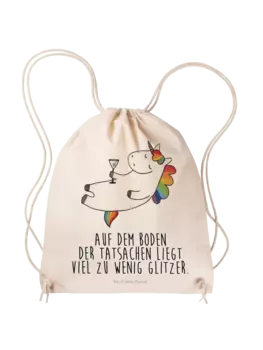Спортивная сумка Mr & Mrs Panda Sportbeutel Einhorn Cocktail, кремовый