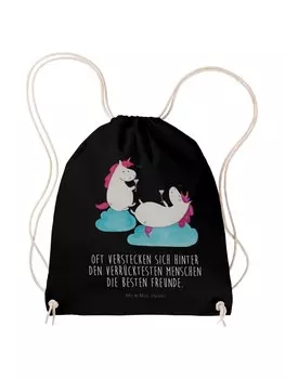 Спортивная сумка Mr & Mrs Panda Sportbeutel Einhorn Sekt, черный