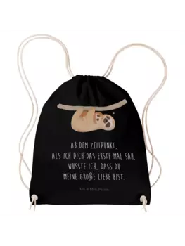 Спортивная сумка Mr & Mrs Panda Sportbeutel Faultier Kind, черный