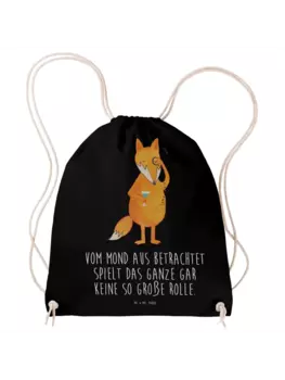 Спортивная сумка Mr & Mrs Panda Sportbeutel Fuchs Lord, черный