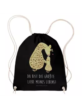 Спортивная сумка Mr & Mrs Panda Sportbeutel Giraffe Kind, черный