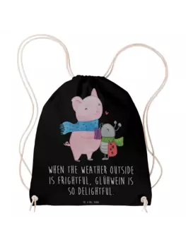 Спортивная сумка Mr & Mrs Panda Sportbeutel Glhschwein Smrle, черный