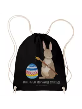 Спортивная сумка Mr & Mrs Panda Sportbeutel Hase Eier Malen, черный