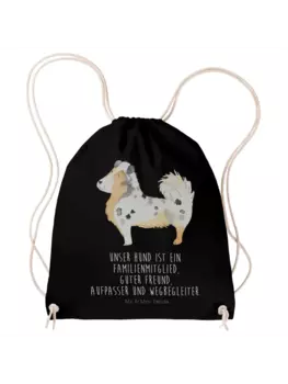 Спортивная сумка Mr & Mrs Panda Sportbeutel Hund Australien Shepherd, черный