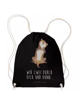 Спортивная сумка Mr & Mrs Panda Sportbeutel Hund Streicheln, черный