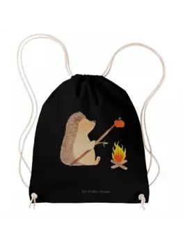 Спортивная сумка Mr & Mrs Panda Sportbeutel Igel Grillen ohne Spruch, черный