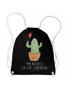 Спортивная сумка Mr & Mrs Panda Sportbeutel Kaktus Luftballon, черный