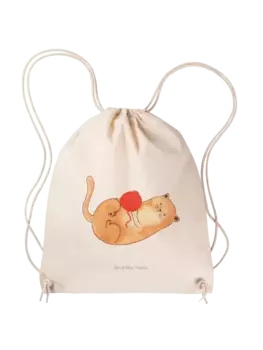 Спортивная сумка Mr & Mrs Panda Sportbeutel Katze Wolle ohne Spruch, кремовый