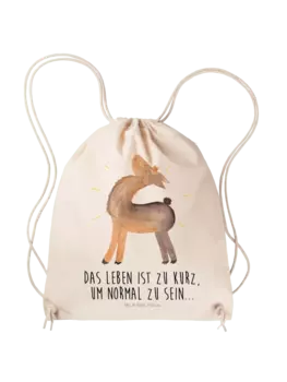 Спортивная сумка Mr & Mrs Panda Sportbeutel Lama Stolz, кремовый