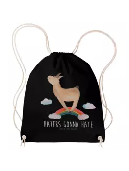 Спортивная сумка Mr & Mrs Panda Sportbeutel Lama Regenbogen, черный