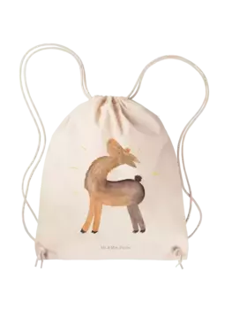 Спортивная сумка Mr & Mrs Panda Sportbeutel Lama Stolz ohne Spruch, кремовый